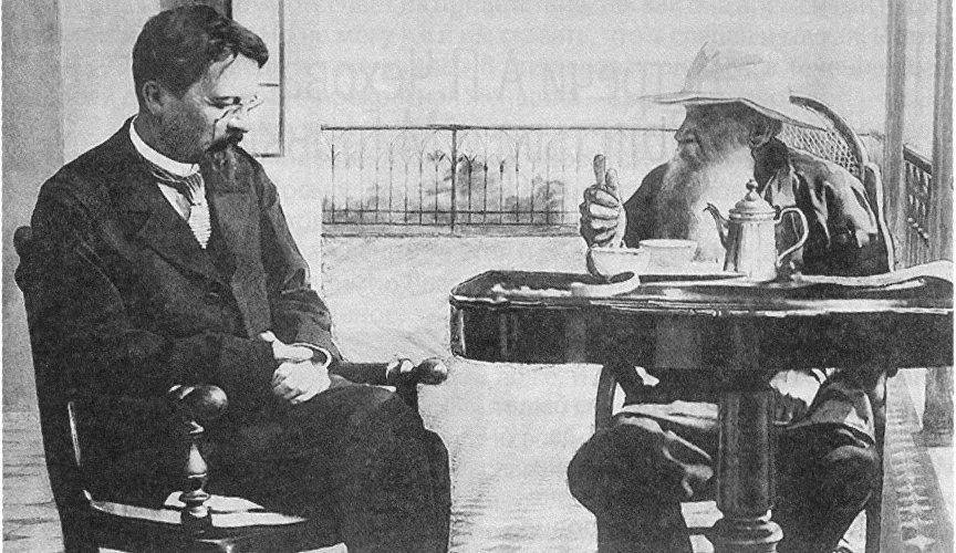 Anton Chekhov and Lev Tolstoy in Yalta, 1901 